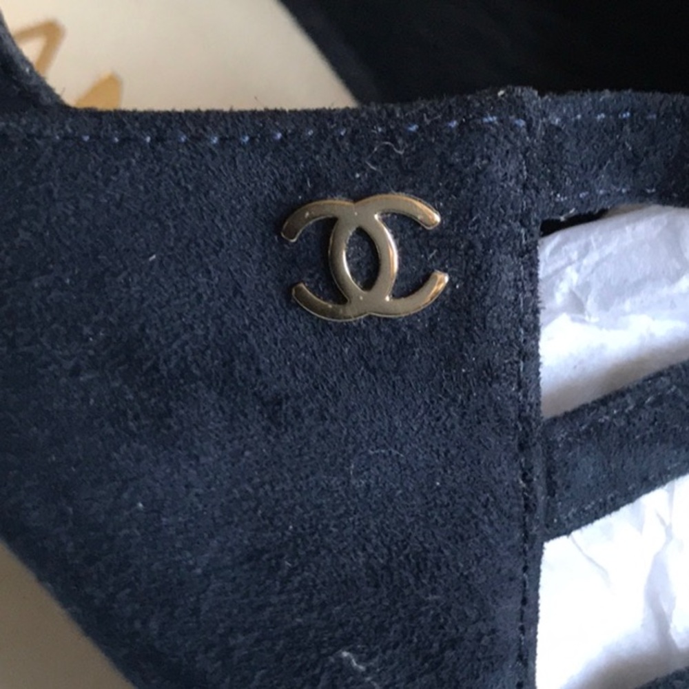 Chanel INTERLOCKING CC LOGO SLINGBACK SANDALS - Picture 4 of 16